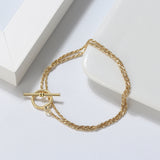 Fried Dough Twists Chain Diamond Bracelet | Han