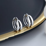 Hollow Ear Buckle Cold Wind Design Earrings